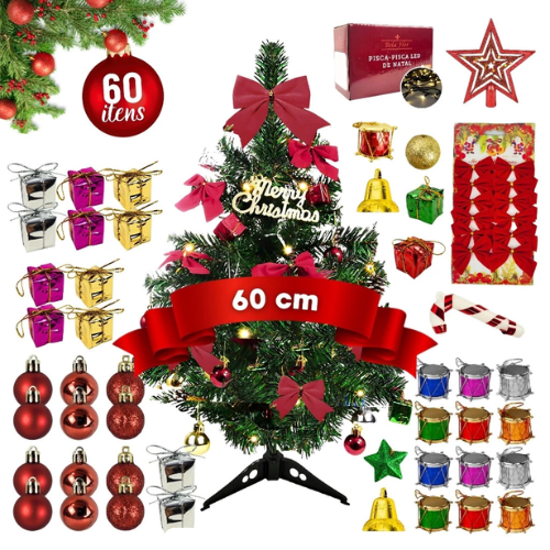 KIT ÁRVORE DE NATAL 60 PEÇAS