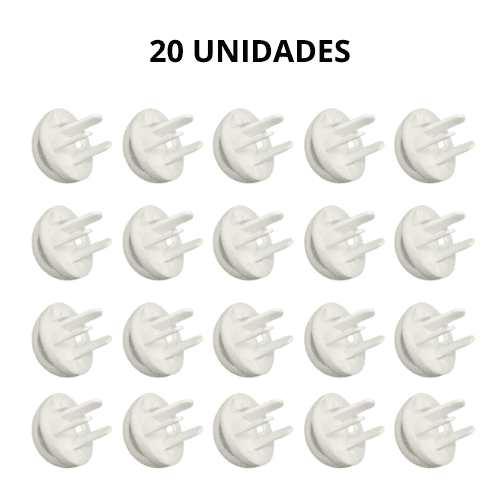 Kit de 20 Tampas de Tomada - Proteção Infantil